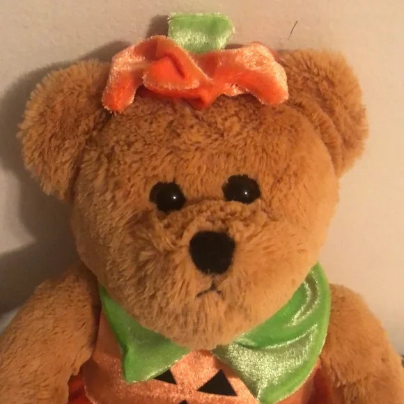 Bear Dressed as a Pumpkin. - Picture 2 of 4